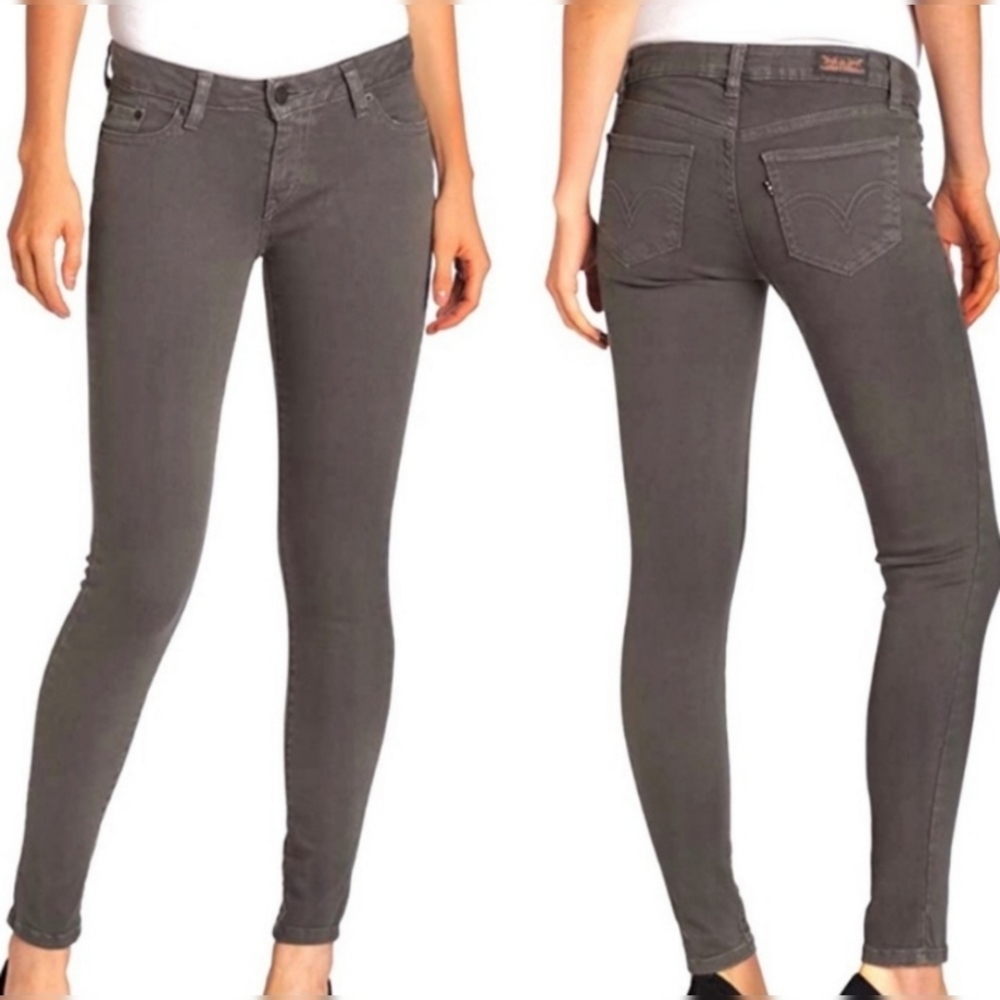 Levi's 535 Legging Grey Wash 3M Low Rise Denim Jeans Juniors Size 3